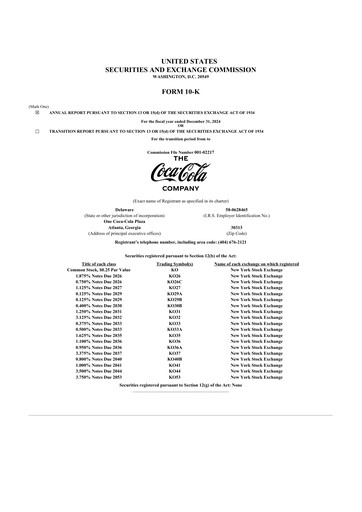 Thumbnail Coca-Cola 10-K Annual Report 2024