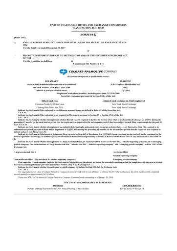 Thumbnail Colgate-Palmolive 10-K Annual Report 2017