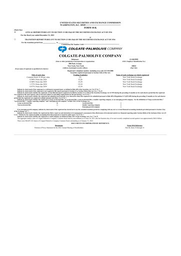 Thumbnail Colgate-Palmolive 10-K Annual Report 2021