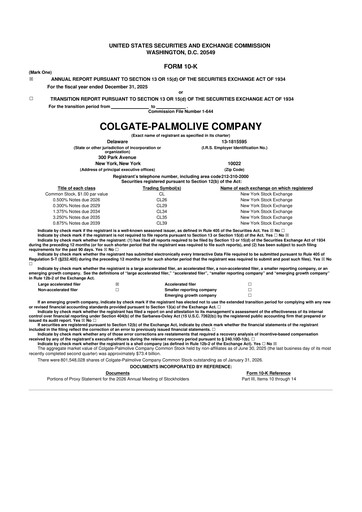 Thumbnail Colgate-Palmolive 10-K Annual Report 2025