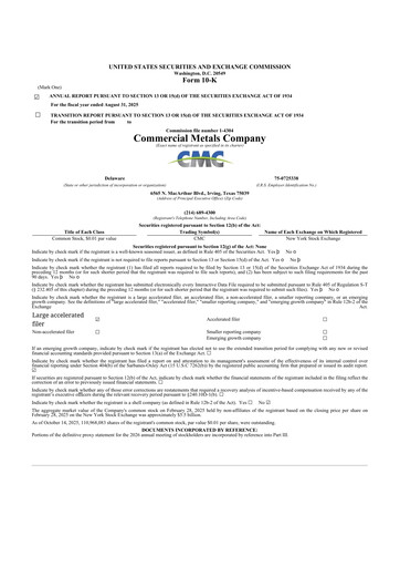Thumbnail Commercial Metals Company 10-K Annual Report 2025