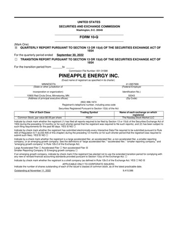 Thumbnail SUNation Energy Inc. 10-Q Quarterly Report FY2022 