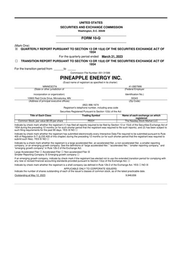 Thumbnail SUNation Energy Inc. 10-Q Quarterly Report FY2023 