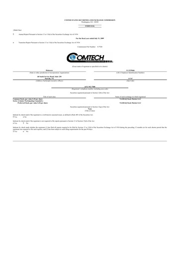 Thumbnail Comtech Telecommunications 10-K Annual Report 