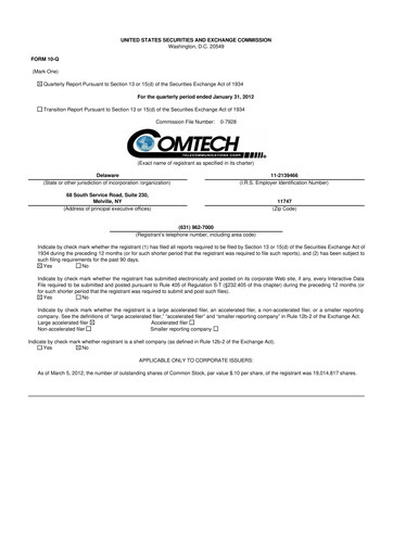 Thumbnail Comtech Telecommunications 10-Q Quarterly Report FY2012 