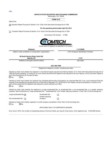 Thumbnail Comtech Telecommunications 10-Q Quarterly Report FY2013 