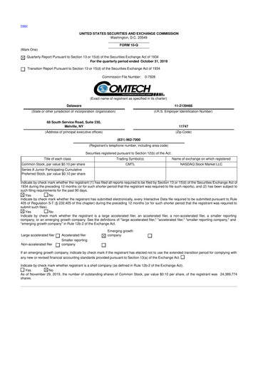 Thumbnail Comtech Telecommunications 10-Q Quarterly Report FY2020 