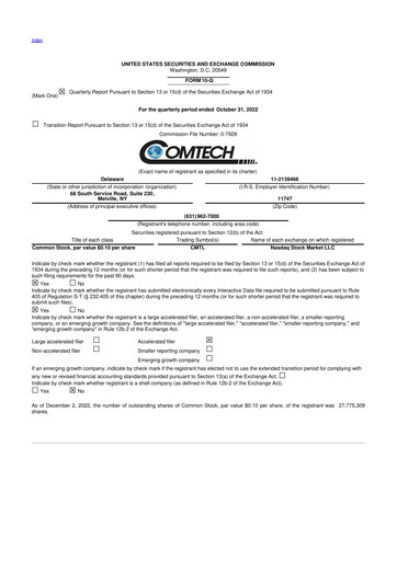 Thumbnail Comtech Telecommunications 10-Q Quarterly Report FY2023 