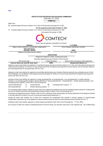 Thumbnail Comtech Telecommunications 10-Q Quarterly Report FY2025 