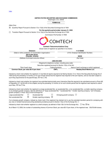 Thumbnail Comtech Telecommunications 10-Q Quarterly Report FY2026 