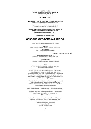 Vorschaubild CTO Realty Growth 10-Q Quartalsbericht  