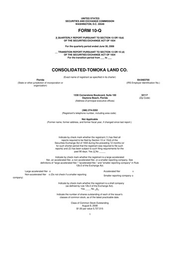 Vorschaubild CTO Realty Growth 10-Q Quartalsbericht  