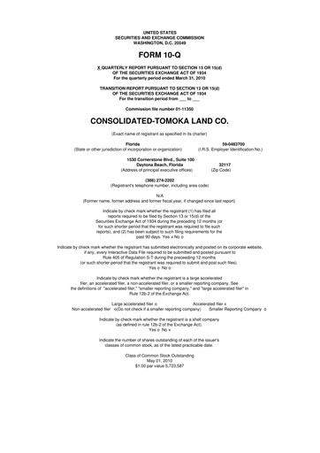 Vorschaubild CTO Realty Growth 10-Q Quartalsbericht  