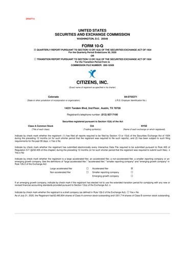 Thumbnail Citizens Inc 10-Q Quarterly Report FY2020 