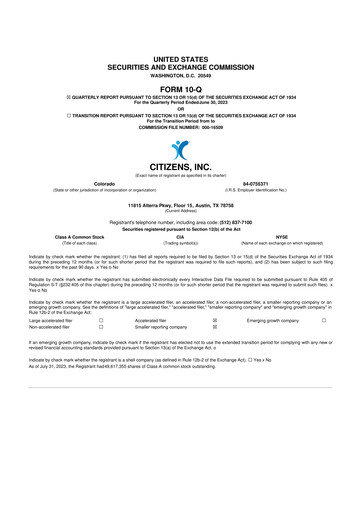Thumbnail Citizens Inc 10-Q Quarterly Report FY2023 