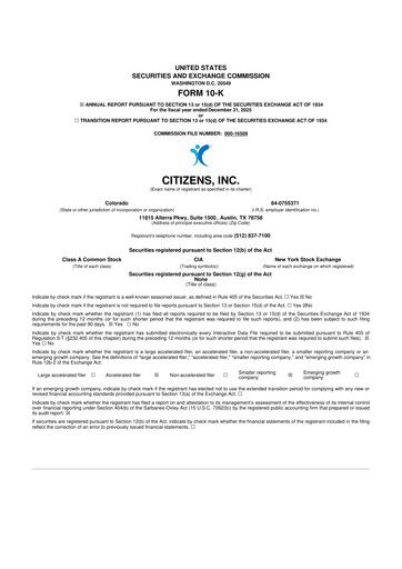 Thumbnail Citizens Inc 10-K Annual Report 2025