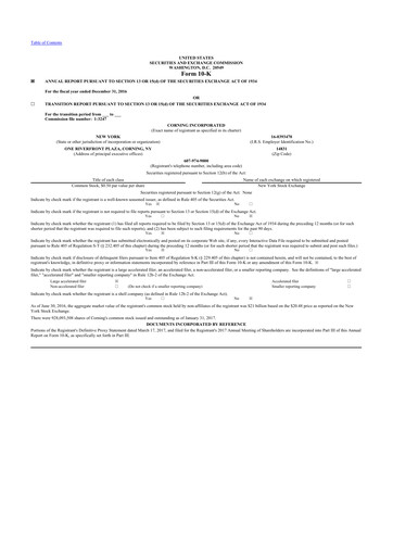 Thumbnail Corning 10-K Annual Report 2016