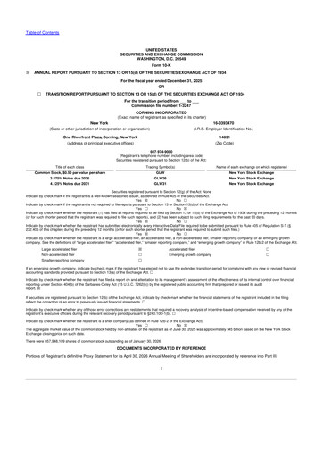Thumbnail Corning 10-K Annual Report 2025