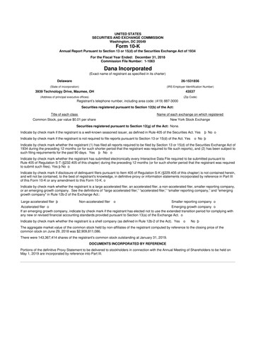 Thumbnail Dana Incorporated 10-K Annual Report 2018