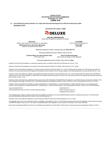 Thumbnail Deluxe Corporation 10-K Annual Report 2017