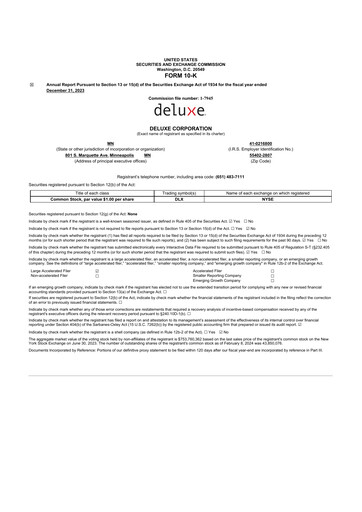 Thumbnail Deluxe Corporation 10-K Annual Report 2023