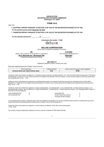 Thumbnail Deluxe Corporation 10-Q Quarterly Report FY2024 