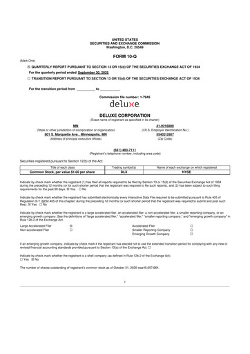 Thumbnail Deluxe Corporation 10-Q Quarterly Report FY2025 