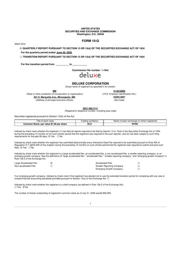 Thumbnail Deluxe Corporation 10-Q Quarterly Report FY2026 