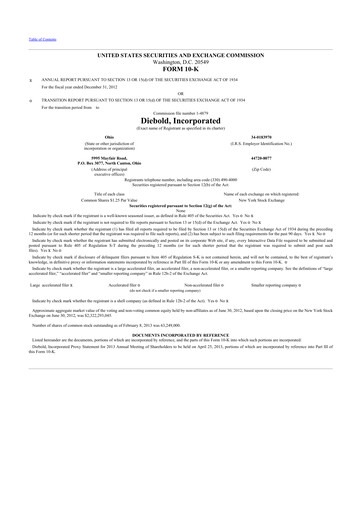 Thumbnail Diebold Nixdorf
 10-K Annual Report 2012