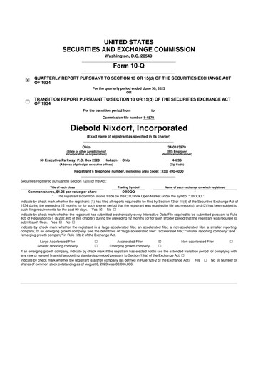 Thumbnail Diebold Nixdorf
 10-Q Quarterly Report FY2023 