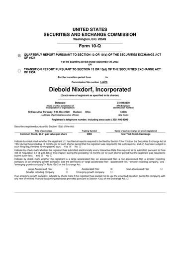 Thumbnail Diebold Nixdorf
 10-Q Quarterly Report FY2023 