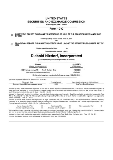 Thumbnail Diebold Nixdorf
 10-Q Quarterly Report FY2024 