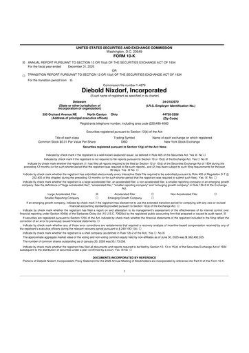 Thumbnail Diebold Nixdorf
 10-K Annual Report 2025