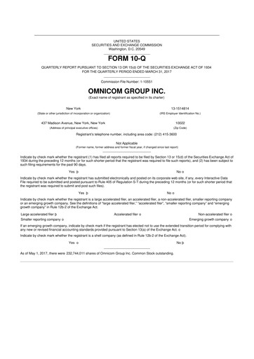 Thumbnail Omnicom Group 10-Q Quarterly Report FY2017 