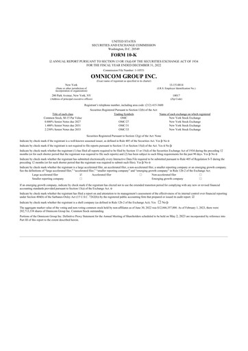 Thumbnail Omnicom Group 10-K Annual Report 2022