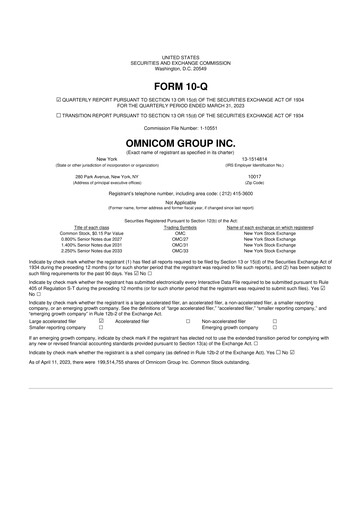 Thumbnail Omnicom Group 10-Q Quarterly Report FY2023 