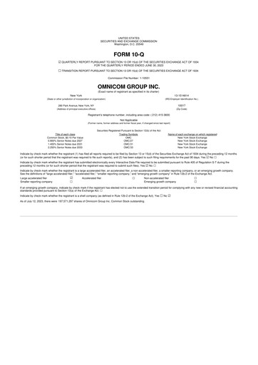 Thumbnail Omnicom Group 10-Q Quarterly Report FY2023 