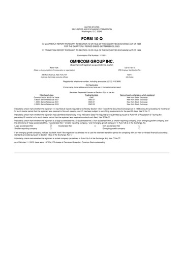 Thumbnail Omnicom Group 10-Q Quarterly Report FY2023 