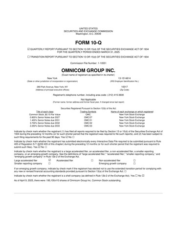 Thumbnail Omnicom Group 10-Q Quarterly Report FY2025 