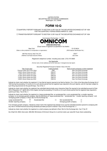 Thumbnail Omnicom Group 10-Q Quarterly Report FY 
