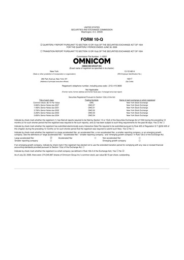 Vorschaubild Omnicom Group 10-Q Quartalsbericht 2026 