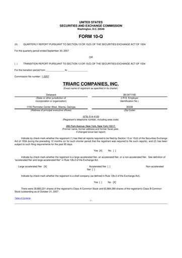 Thumbnail Wendy’s 10-Q Quarterly Report FY 