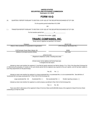 Thumbnail Wendy’s 10-Q Quarterly Report FY 