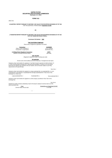 Thumbnail The Eastern Company 10-Q Quarterly Report FY 