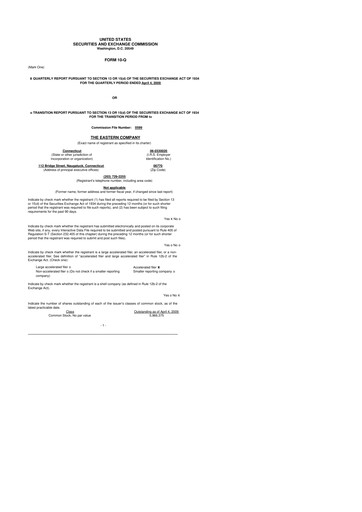 Thumbnail The Eastern Company 10-Q Quarterly Report FY 