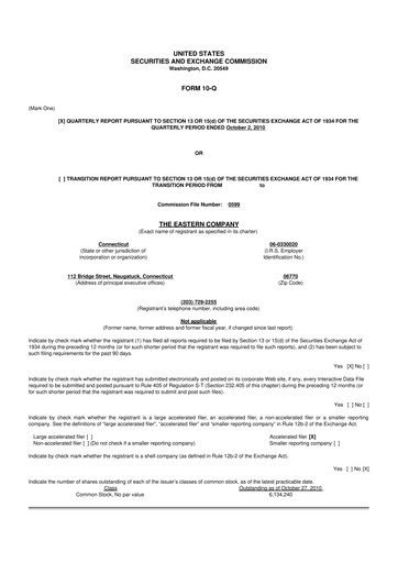 Thumbnail The Eastern Company 10-Q Quarterly Report FY 