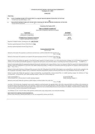 Thumbnail The Eastern Company 10-K Annual Report 