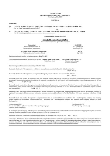 Thumbnail The Eastern Company 10-K Annual Report 2017