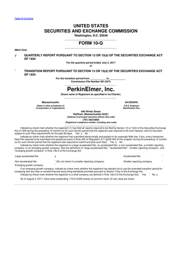 Thumbnail Revvity 10-Q Quarterly Report FY2017 