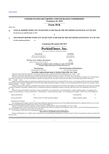 Thumbnail Revvity 10-K Annual Report 2017